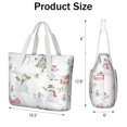 thumbnail image 3 of Tote Bag for Women - White Christmas Snowman Pattern Shoulder Bag - Large Utility Work Duffle Bag with Zipper Handbag for Travel, Work, Sprots, 3 of 5