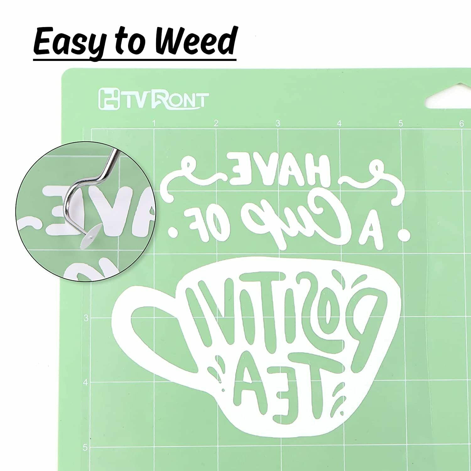 HTVRONT Weißes Bügelvinyl – 30,5 Cm X 15,2 M Rolle – Für T-Shirts, Taschen & Hoodies, Inkl. Unkrautwerkzeug