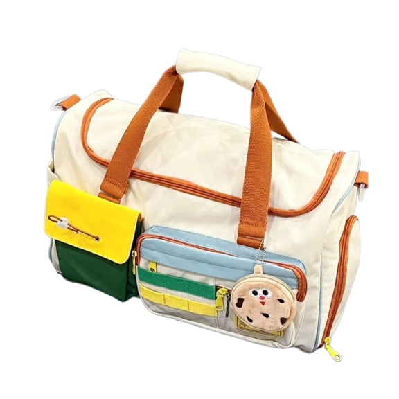 ZPAQI Sports Gym Bag with Shoe Compartment, Travel Holdall Bag Packable Sports Bag