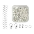 thumbnail image 2 of 80 piezas para joya accesorios de bricolaje de manualidade tobilleras Zulema Plata clara Cadenas extensoras, 2 of 8