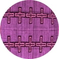 thumbnail image 1 of Ahgly Company Indoor Round Oriental Purple Modern Area Rugs, 7' Round, 1 of 4