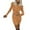 Khaki, variant on Lovskoo 2024 Women's Christmas Bodycon Mini Dress Round Neck Print Long Sleeve Short Dress with Zipper Khaki