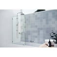 thumbnail image 4 of Glass Warehouse Solaris 30 in. x 58.25 in. Frameless Bathtub Shower Door - Single Fixed Panel Radius Chrome Chrome Finish, 4 of 5