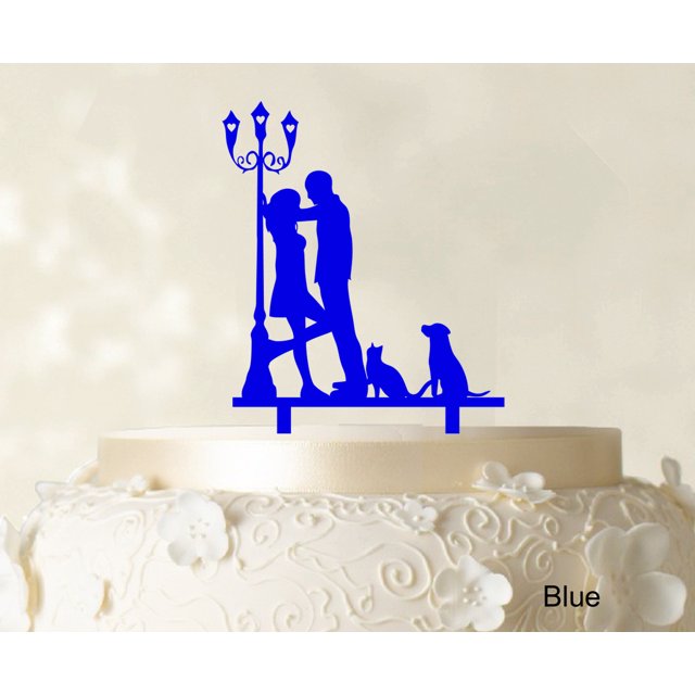 Couple Wedding Cake Topper Personalized Silhouette Cake Topper Color Option Available 4-6 Inches Wide