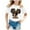 White, variant on Curuila Kid Girls Tops Cartoon Print Crew Neck Short Sleeve Tee Summer Casual Loose T Shirt Black Size 2-4 Years
