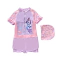 thumbnail image 4 of Girls Swimsuit UPF 50+ Rash Guard Girls Long Sleeve Swimsuit Sun Protection Swimwear for Toddler Kids and Youth Quick-Dry Athletic Bathing Suit, 4 of 5