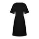 thumbnail image 5 of Vestido largo de media pantorrilla de manga corta suelto con cuello en V a la moda para mujer Fridja bnh5995, 5 of 8