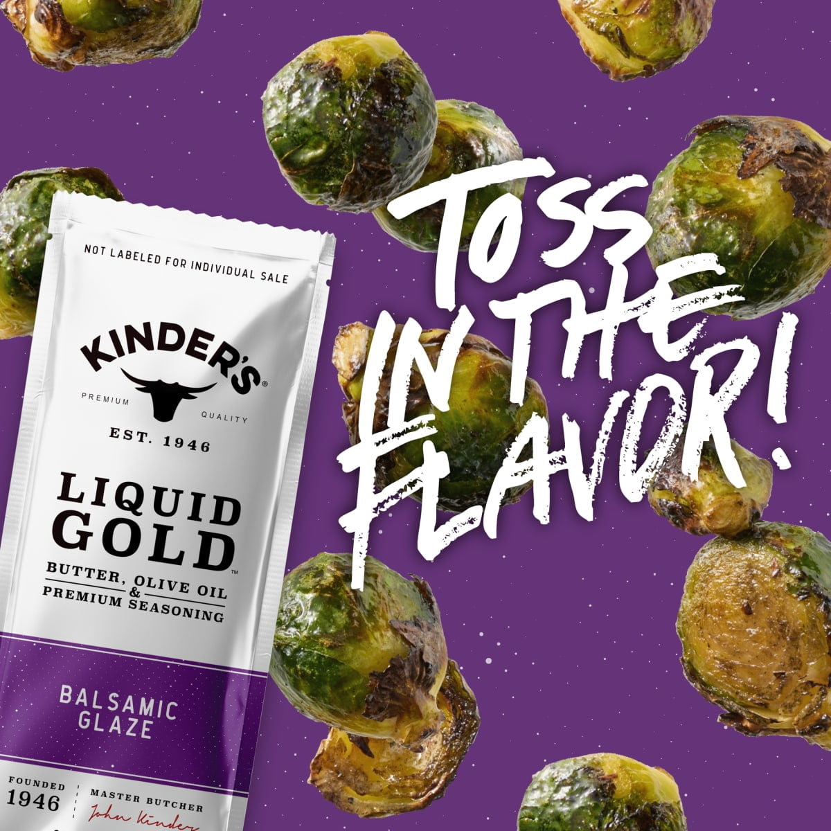 Kinder's Balsamic Glaze Brussels Sprouts, 13.5 oz (Frozen)