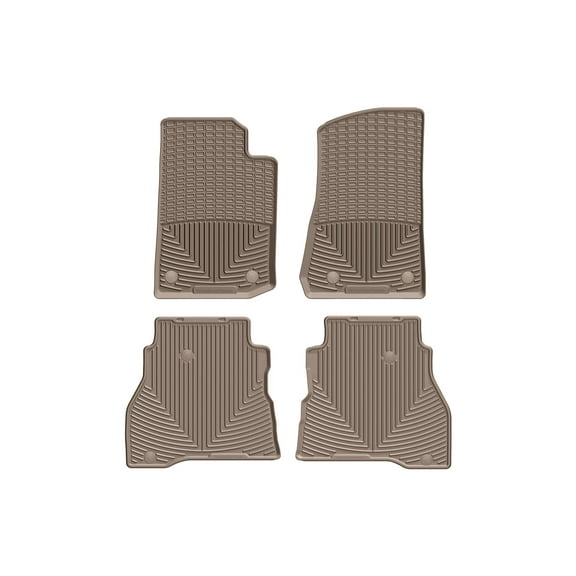 WeatherTech All-Weather Floor Mats compatible with 2020-2026 Jeep Gladiator - 1st & 2nd Row, Tan