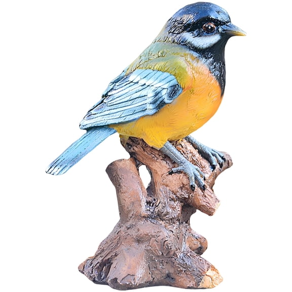 4.9 Inch / 12.5 cm Bird on Branch Figurine, Realistic Hand-Painted Resin Bird Figurines Home Decor, Decorative Figurine Statue for Garden Patio, Bonsai DIY Landscaping, Desktop and Bookshelf Ornament