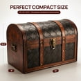 thumbnail image 2 of Wooden Leather Treasure Chest, 2 of 8