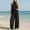 Black plus size 2 piece set a1, variant on Women's Plus Size Halter Neck Sleeveless 2 Piece Set Casual Solid Boho Beach Outfits Loose Top Pants Matching Summer Travel Clothes Cruise Lounge Sets Airport Style, Yellow XL