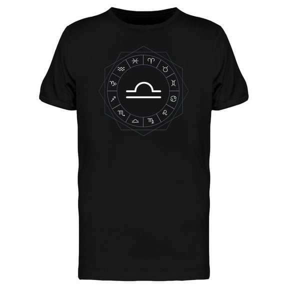 Libra Horoscope Fortune Graphic Tee Men's -Image by Shutterstock