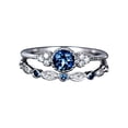 thumbnail image 2 of YYKihy Rings For Women Fashion Inlaid Green Zircon Ring Ladies Ring Jewelry Engagement Set Ring, 2 of 5
