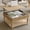 Natural Wood, variant on Atumcto Fluted Lift-Top Coffee Table with Hidden Storage, 31.5" Modern Square Center Table with Hydraulic System, For Home Office & Dining, Black