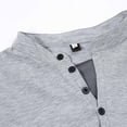 thumbnail image 6 of Fesfesfes Blouse Shirt for Men Multi Button Long Sleeve T-Shirt Stand Collar Sports Long Sleeve Stand-up Collar Blouse & Shirt, 6 of 7