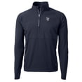 thumbnail image 2 of Men's Cutter & Buck  Navy Scranton Wilkes-Barre RailRiders Adapt Eco Knit Hybrid Recycled Quarter-Zip Top, 2 of 3
