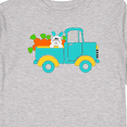 thumbnail image 4 of Inktastic Cute Easter Bunny in Blue Truck with Carrots Boys or Girls Long Sleeve Toddler T-Shirt, 4 of 5