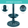 thumbnail image 6 of Best Choice Products Solar Lighted Pedestal Bird Bath w/ Planter, Integrated Panel - Peacock Blue, 6 of 8