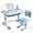 Blue, variant on Yedigre Height Adjustable Kids Desk & Chair Set with LED Lamp – Tiltable Reading Stand & Large Storage Drawer for Ages 3-18