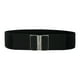 thumbnail image 1 of Cinturón de Cintura Elástico para Mujer con Ancho Generoso Material PU Hebilla de Aleación Metálica Diseño Stretch Adecuado para Bodas Citas Fiestas D Negro 75 cm, 1 of 7