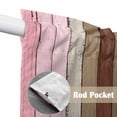 thumbnail image 2 of Pink Wood Grain Kitchen Window Curtains, Swag Curtains Valance for Bedroom Living Room Bathroom, Brown Vintage Mottled Country Stripes Rod Pocket Window Curtain Block Drapes 2 Panels 36"x63", 2 of 9