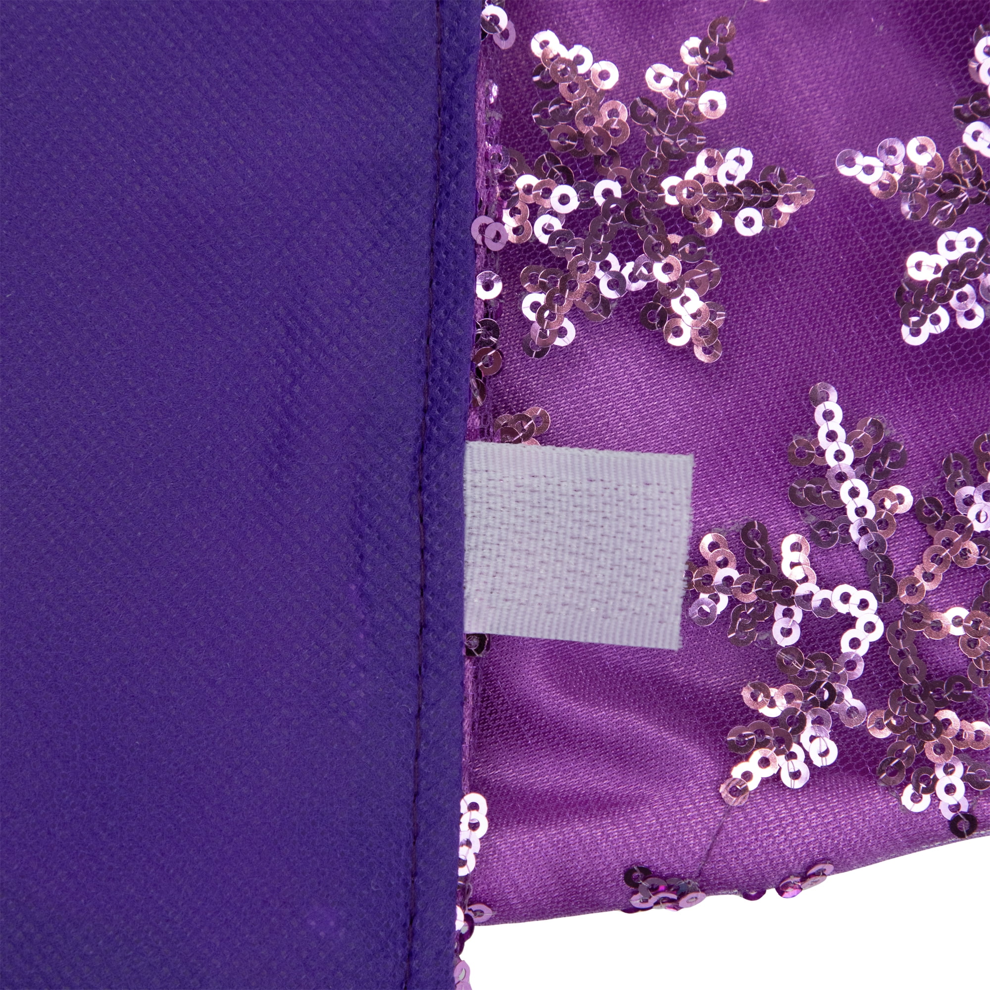 20" Decorative Purple Sequin Snowflake Pattern Mini Christmas Tree Skirt