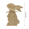 thumbnail image 3 of Easter Bunny Wooden Decoration Exquisite Rabbit Figurine Home Desk Ornament Idea Easter Decoration, 3 of 8