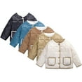 thumbnail image 5 of LYMAYTER Kids Unisex down Jacket Boys Girls Long Sleeve Warm Outerwear Toddler Winter Light Coats for 1-6 Years, 5 of 6