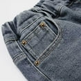 thumbnail image 6 of ZACPNCV Boys Baggy Jeans for Kids Teen Casual Straight Wide Leg Cargo Jeans Loose Elastic Waist Denim Pants Trousers with Pockets Blue 7-8 Years, 6 of 7
