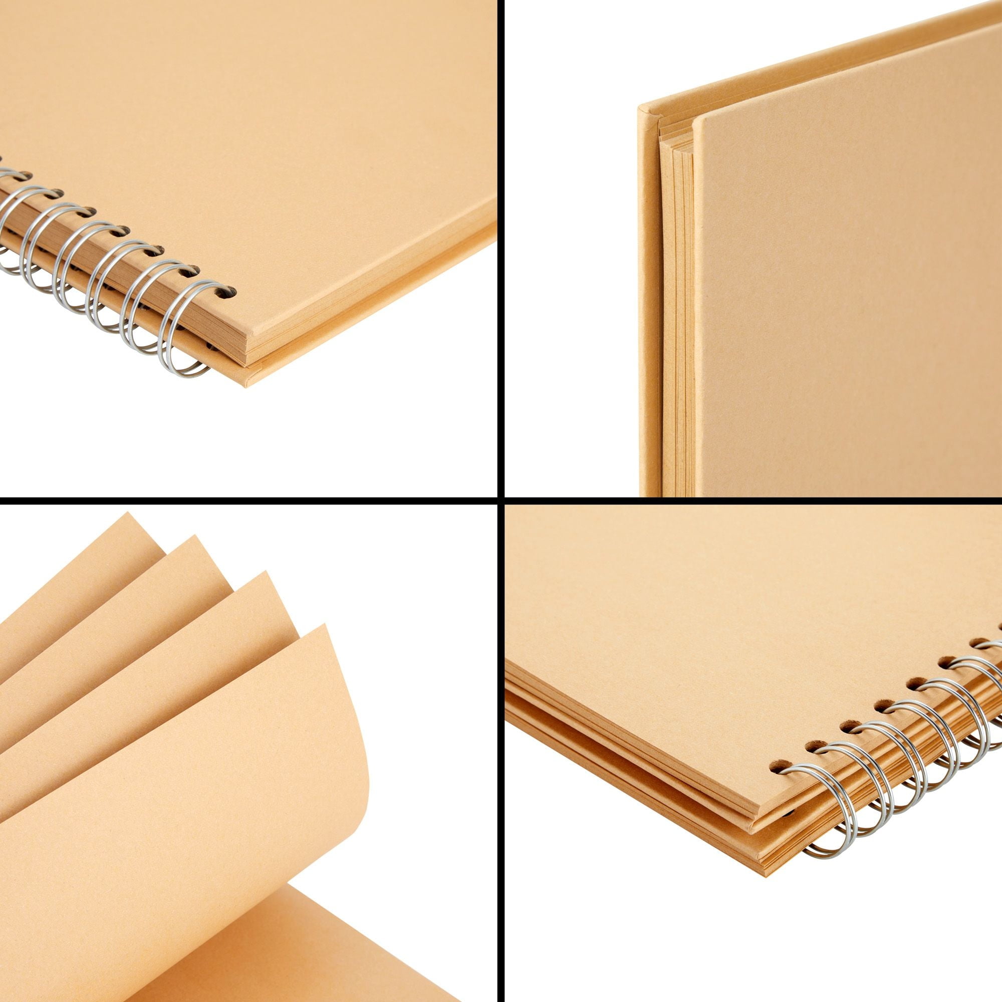 Small Scrapbook Album - Chipboard Covers - Cardstock Inner Pages 3 1/4 x  5 (Cream Paper Pages, 15 Pages Wire Binding)