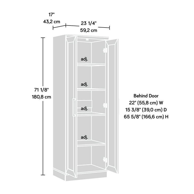 Sauder Homeplus Storage Cabinet Closet 2 Shelves Salt Oak - Office