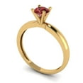 thumbnail image 2 of Clara Pucci 14K Yellow Gold 0.5ct Garnet Solitaire Ring for Women, 2 of 8