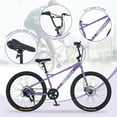 thumbnail image 5 of Aukfa 26" Freestyle BMX Bikes,Kids Mountain Bike for Boys Girls,Shimano 7 Speed,Double Disc Brakes,Purple, 5 of 7