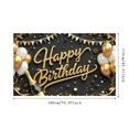 thumbnail image 2 of Elegant Birthday Banner Gold Theme Happy Celebration Decorative Backdrop for Party Event Indoor Decor, 2 of 5