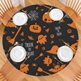 thumbnail image 2 of Trick or Treat Halloween Pattern Round Fitted Tablecloth with Elastic Edge,Dining Table Cover Waterproof,Outdoor Round Tablecloth for Camping,Dining,Indoor and Outdoor, 2 of 7