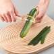 thumbnail image 2 of Policía Cuchillo pelador de plástico 2 en 1 para frutas y verduras con mango ergonómico (amarillo,1 pieza) Rkxzt, 2 of 8