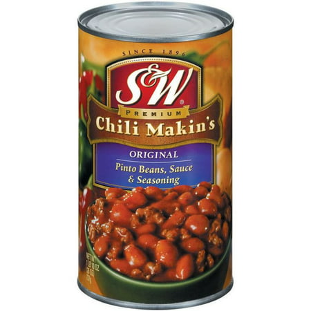 S&W Original Pinto Beans Sauce & Seasoning Chili Makin's 26 Oz (Pack of ...
