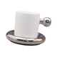 thumbnail image 5 of Juego de platillo de taza , taza de té de 300 ml, tazas de cerámica divertida y novedosa, taza de café para café en casa de café espresso Café plateado, 5 of 8
