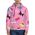 thumbnail image 2 of Lsque Sanrio Pattern Casual Men's Hoodie,Hooded Sweatshirt with Kangaroo Pocket,Pullover Hoodie-Small, 2 of 8