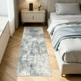thumbnail image 2 of UERMEI 2x6 Washable Runner Rugs for Hallway, Modern Abstract Non Slip Indoor Rug for Entryway Doormats Bedroom Kitchen, Vacuum-Friendly Home Decor Carpet, Dark Blue/Gray, 2 of 7