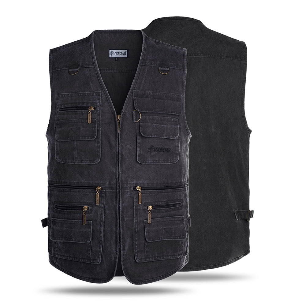 2x Fishing Outdoor Vest Mesh Multi Pockets Waistcoat Sleeveless Work Jacket 
