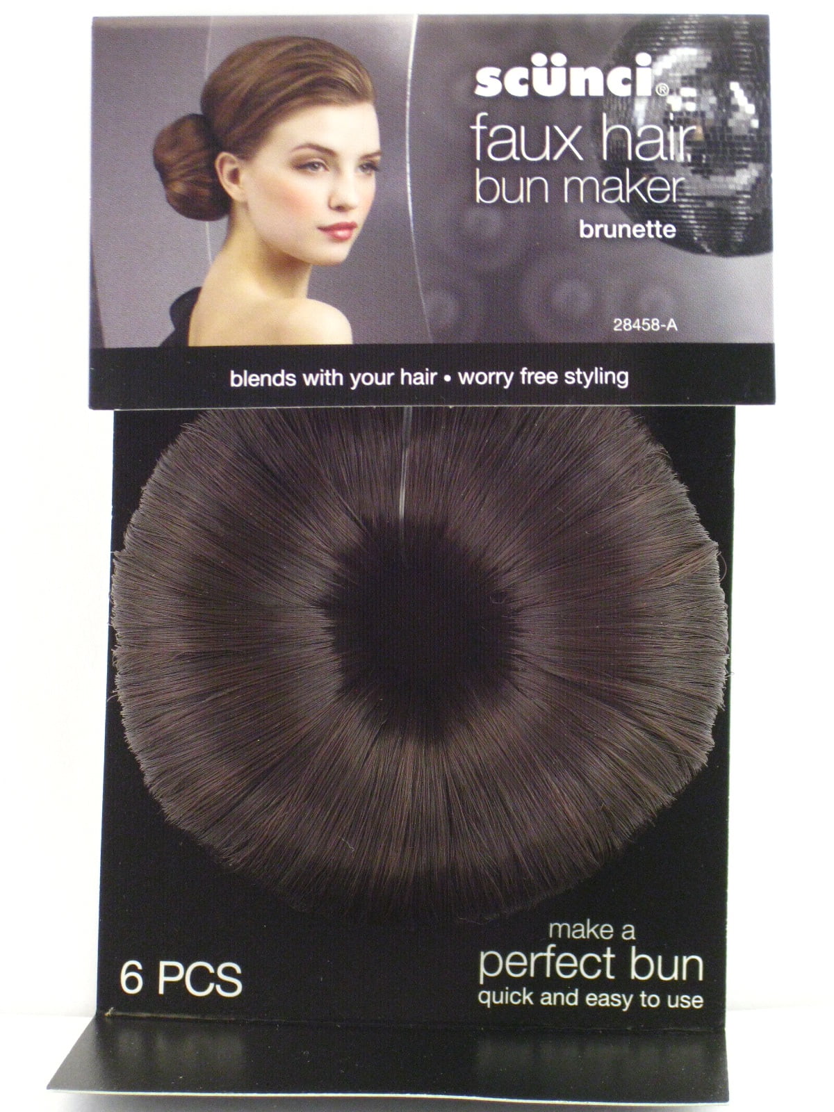 Scunci Scunci Brunette Faux Hair Bun Maker 6 Piece Kit