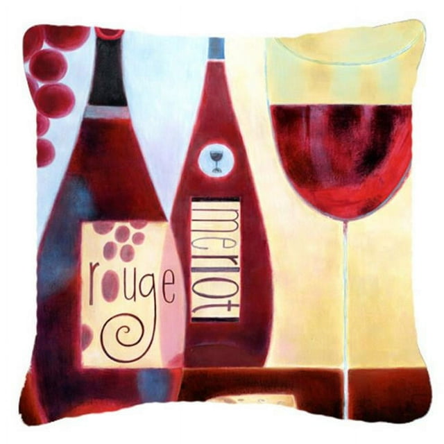 Carolines Treasures BCBR0069PW1414 Wine Collection Rouge by Cathy Brear Canvas Decorative Pillow