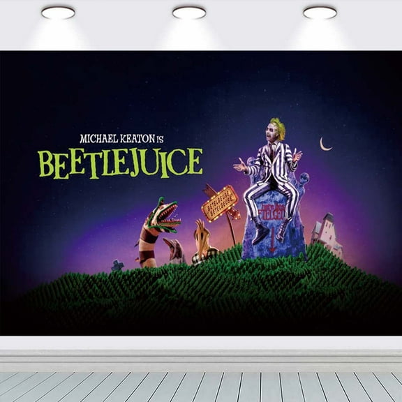 Beetlejuice school Banner Backdrop Background Taspestry Wall Decor Birthday Party Supplies Poster Fans