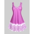 thumbnail image 1 of Vestido Casual Talla Extra Estampado Floral Degradado Rosegal  Vestidos casuales de talla grande, 1 of 5