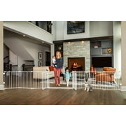Regalo 192 Inch Double Super Wide Baby Gate and Play Yard, White, 4-in-1, Ages 6 to 24 Months