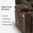 thumbnail image 7 of MCombo Power Swivel Glider Recliner Chair Fabric Recliner, Brown Fabric 7797, 7 of 7