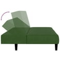 thumbnail image 5 of vidaXL Canapé-Lit 2 Places Velours Vert Foncé, 5 of 5