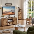 thumbnail image 6 of Joaxswe Farmhouse Barn Door TV Stand for up to 65" TVs & 2 Door Storage, Entertainment Center Console Table with Adjustable Shevles for Living Room, 6 of 10